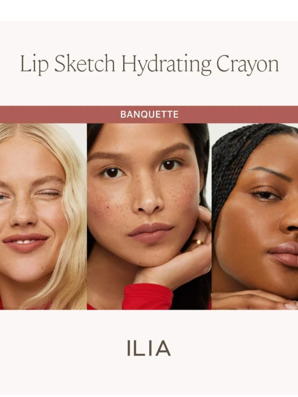 ILIA Lip Sketch Hydrating Crayon In Banquette NIB✨ FREE GIFT WITH ANY ORDER ✨